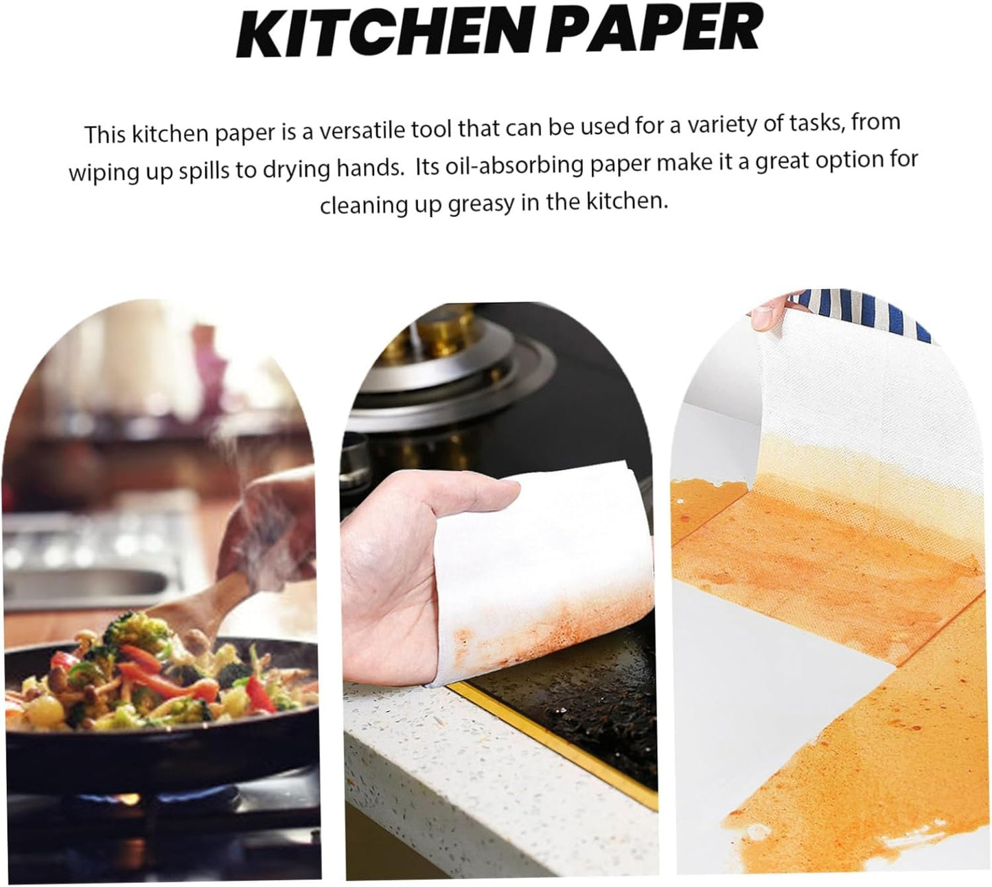 Gatuida 1 Roll Convenient Kitchen Paper Towels Absorbent Durable Water Locking Random Printed Design for