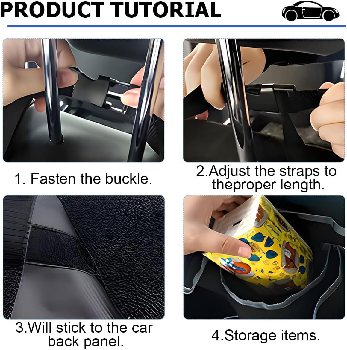 TSUGAMI Car Trunk Organizer, Super Capacity Collapsible Backseat Hanging Bag with Multiple Storage Pockets, Foldable Automotive Space Saving Accessories, Universal for Truck, SUV, RV (Gray)