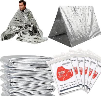 Xugoox 6Pcs Emergency Rescue Blanket Thermal Blanket,210x160cm Outdoor Survival Blanket Emergency Blanket for Hiking, Car, First Aid Kit, Marathon and Shelter