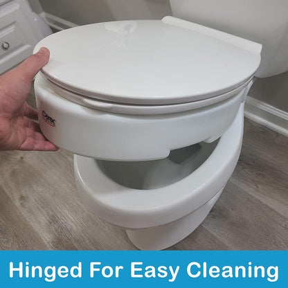 Carex Health Brands Hinged Toilet Seat Riser, Round