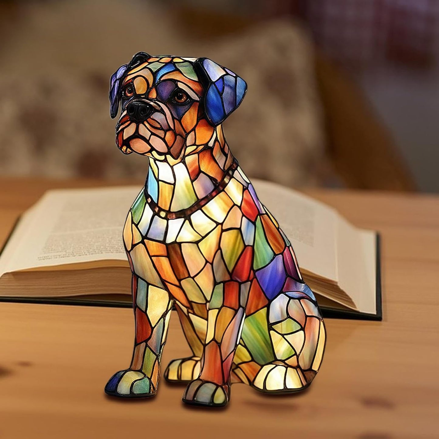 Dachshund Lamp | Dogs Themed Bedroom Resin Light,Rechargeable LED Ambience Lamp for Bedside Shelf Use in Bedroom Childrens Room