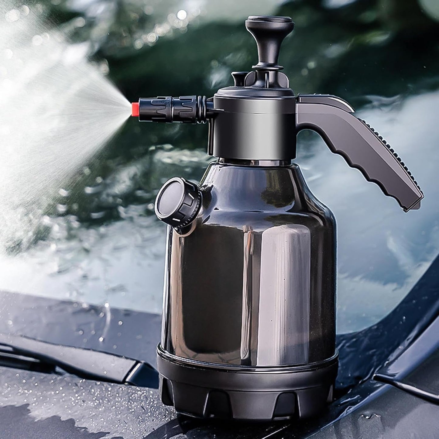 Car Wash Bubbles Sprayer, Heavy-Duty Garden Hose Nozzle, Adjustable Bubbles Flow, Ergonomic Quick-Connect Fitting, for Winter Auto Detailing Rv Outdoor Cleaning, Multicolor