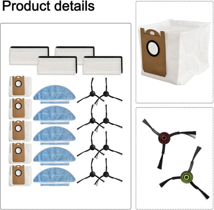 Cleaning Essentials - Set di panni per mocio con comodi sacchetti per la polvere e spazzole laterali efficienti per modelli Medion