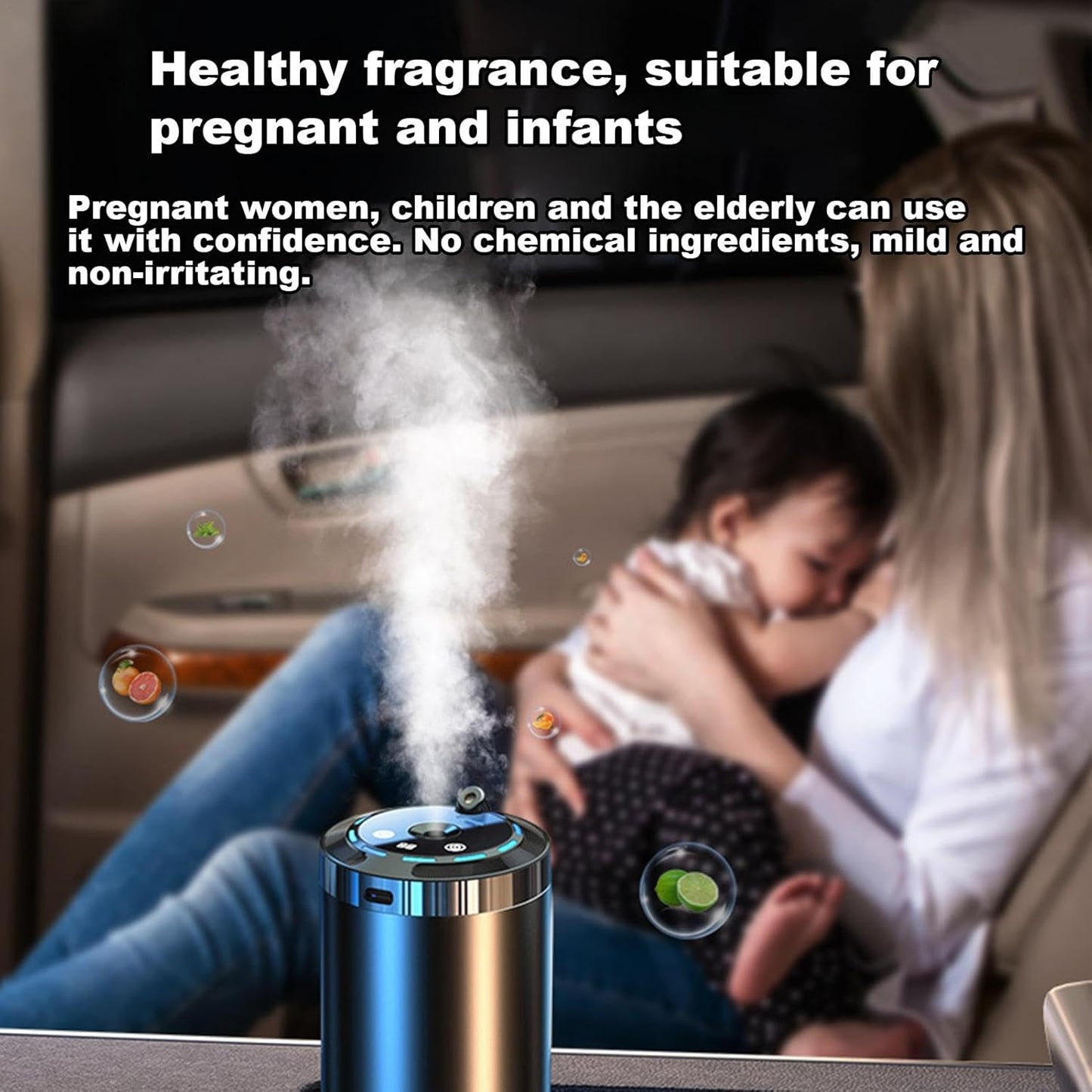 Car Humidifiers, Car and Home Air Umidificatore, Portable Scent Diffuser, Multi Mode Car Humidifier, Car Air Purifier and Humidifier, Car Diffuser with Multiple Settings for Car, Home, Small Room