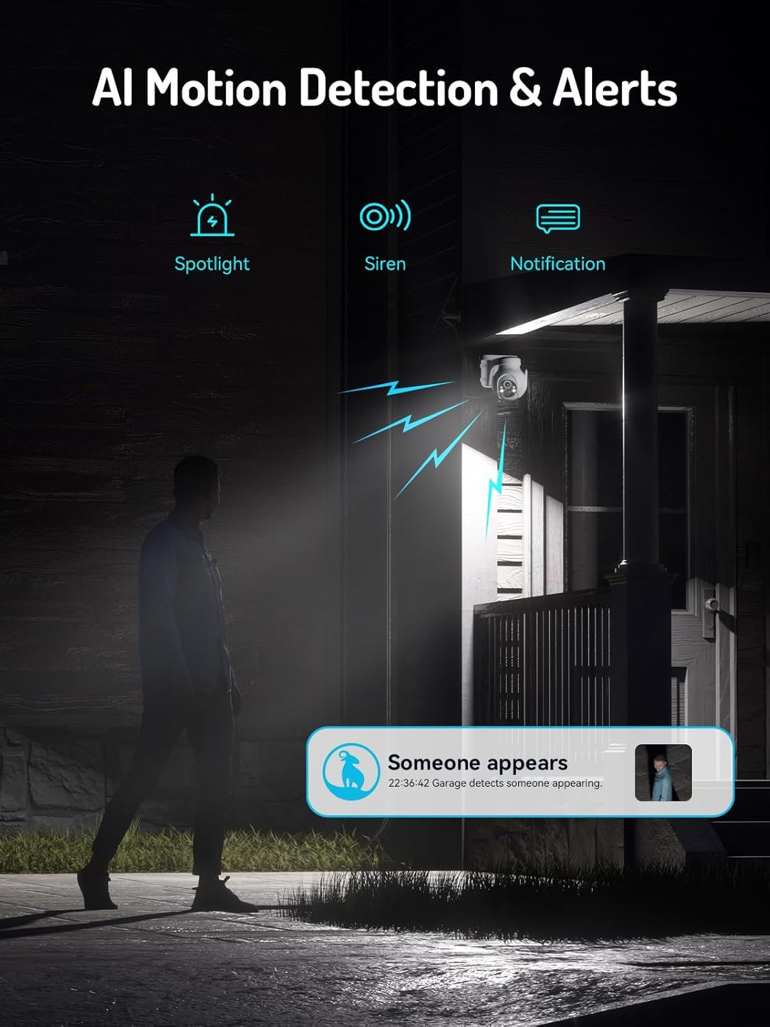 blurams Outdoor Camera Wireless w/Solar Panel, 360° PTZ Security Cameras Wireless Outdoor with Human Auto Tracking, 2K IR/Color Night Vision, IP65 Weatherproof, Battery Powered, 2.4GHz Only