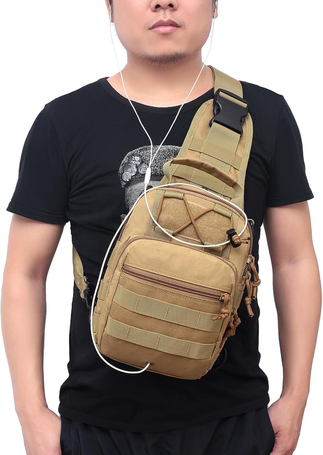 Azarxis Tactical Waist Pack Bag Pouch Pack with Water Bottle Holder Outdoor Waist Shoulder Bag for Cycling Camping Climbing Hiking Trekking Running Hunting Fishing Travel