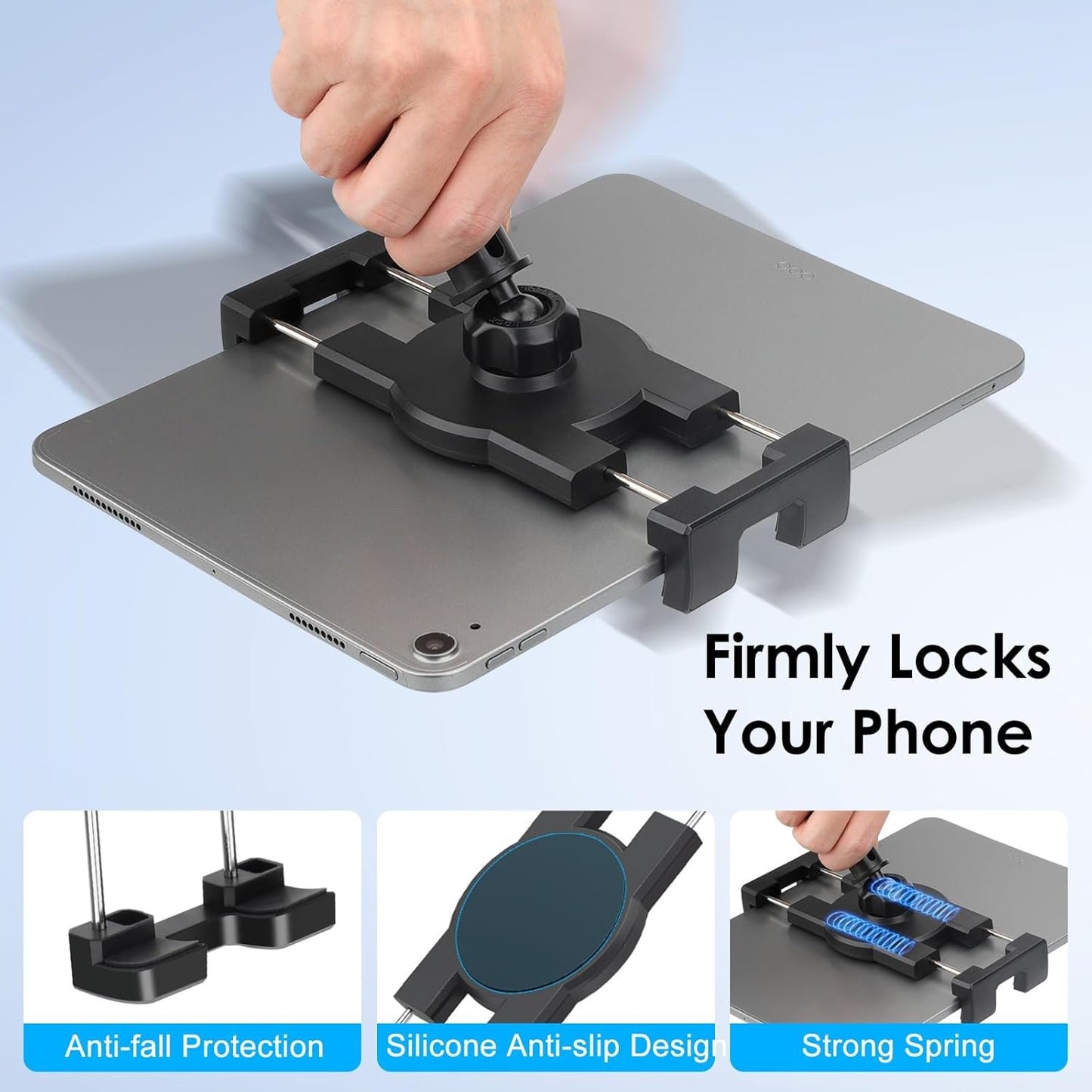 Linkstyle Car Tablet Holder, Windshield with Powerful Suction Cup, Compatible with Tablet Phone iPad 5.5-11.0 Inch