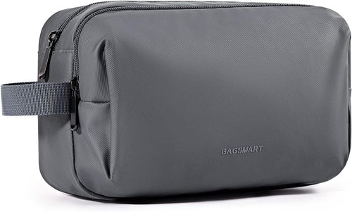 BAGSMART Toiletry Bag for Men, Travel Toiletry Organizer Dopp Kit Water-Resistant Shaving Bag for Toiletries Accessories, Grey