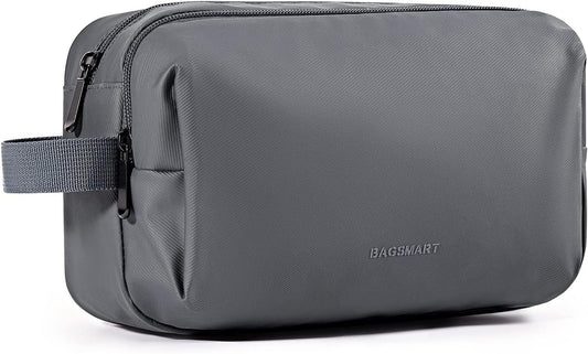 BAGSMART Toiletry Bag for Men, Travel Toiletry Organizer Dopp Kit Water-Resistant Shaving Bag for Toiletries Accessories, Grey