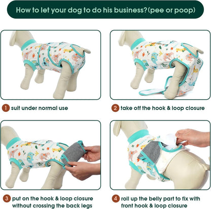 Kuoser - Rehabilitation Suit for Dogs and Cats, Suit for Recovery After Surgery or Abdominal Wounds, Professional Pet Clothes One Piece Suit