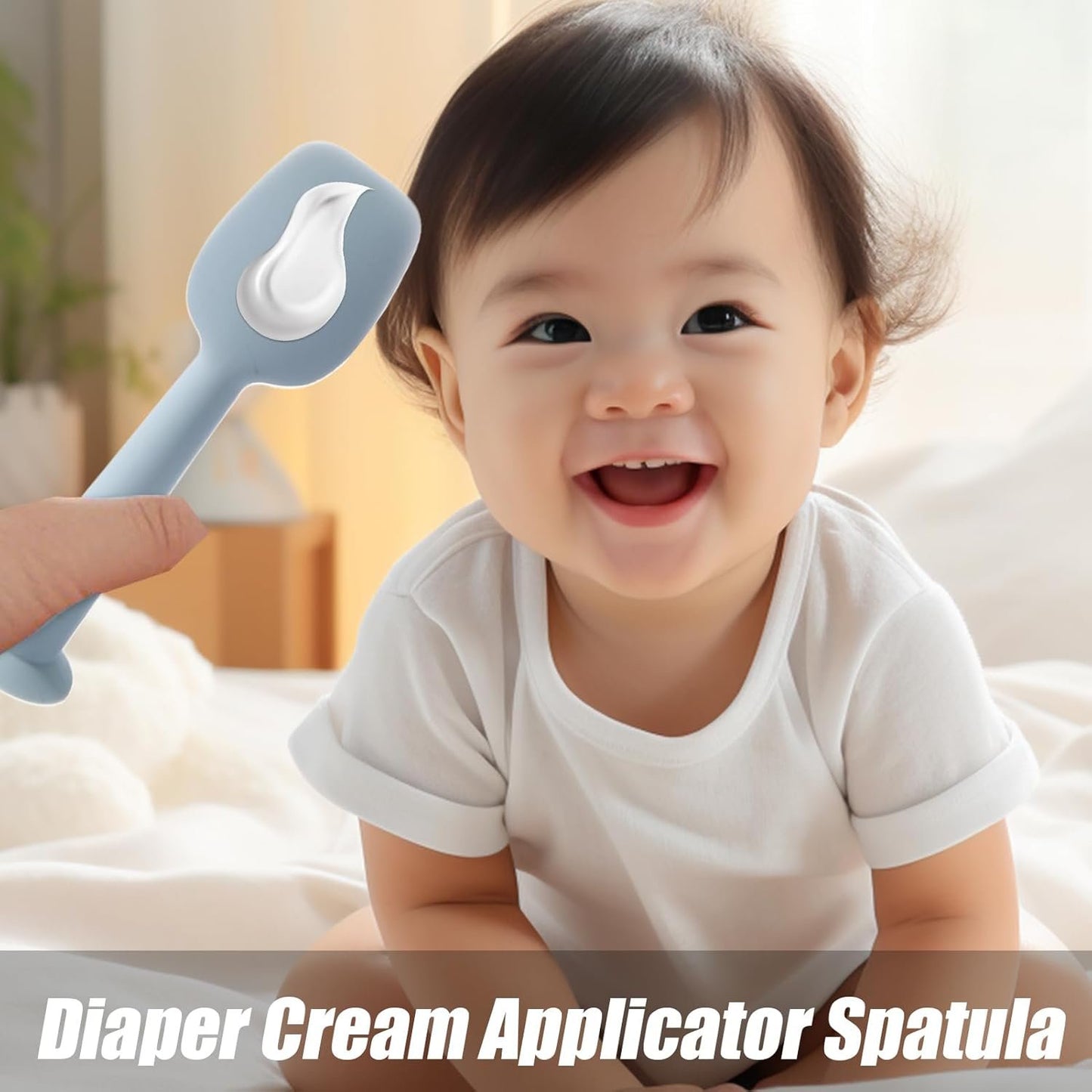 Baby Diaper Cream Spatula,Baby Diaper Spatula With Suction Base | Silicone Soft Paste Applicator For Rash And Butt Care, Nursery Bath Wipe Friendly Tool