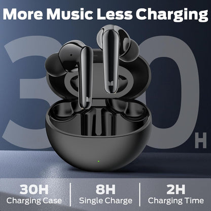 Monster N-Lite 203 AirLinks Wireless Earbuds, Bluetooth 5.3 Headphones with HiFi Stereo, Crystal Clear Call, 30H Playback, IPX6 Waterproof in-Ear Earbuds Earphones