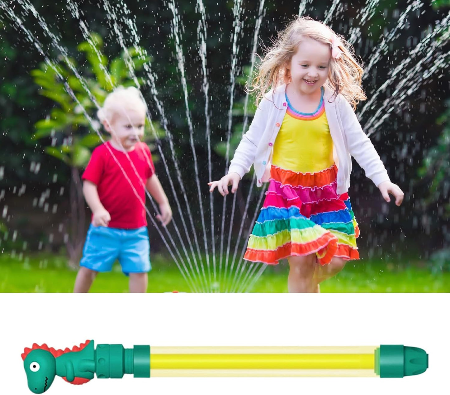 Water Sprinkler Toy, Squirt Soaker Toy, 2,17 x 2,17 x 14,41 pollici, Fun Swimming Pool Spray Tool for Kids, Bath Time Entertainment, Outdoor Summer Play, Hot Weather Backyard Activity
