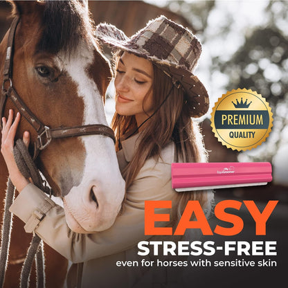 EquiGroomer Large 9" Shedding/Grooming Tool for Horses (Pink)