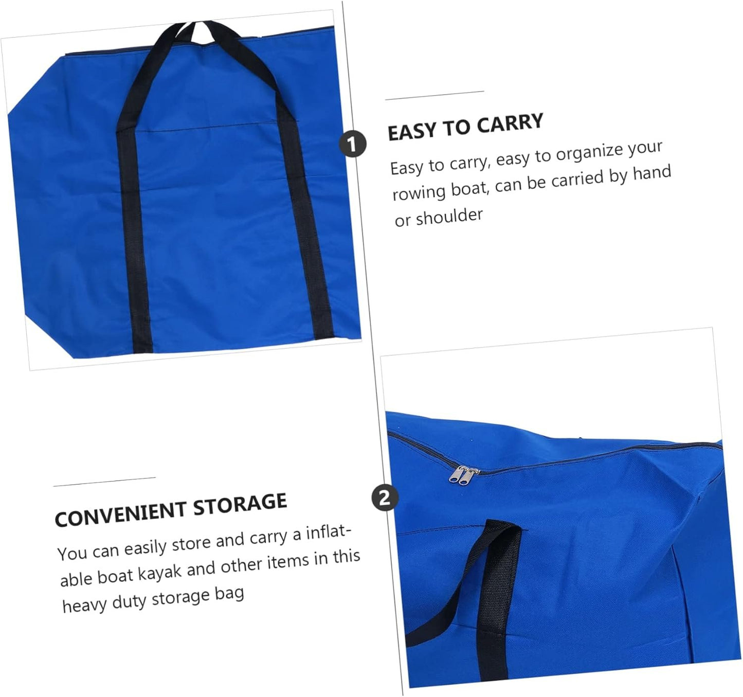 TOVINANNA Camping Storage Container Oxford Cloth Heavy Duty Zippered Bag for Tent Accessories Inflatable Boat and Kayak Easy Carrying Case for Outdoor Camping and Travel