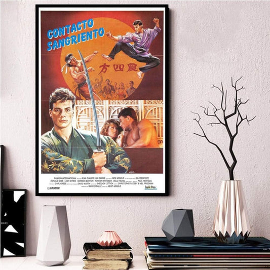 Quadri Moderni Soggiorno,1988 Film Vintage Jean-Claude Kungfu Film Poster E Stampe Pittura Immagini Murali, per Soggiorno Oggettistica per La Casa, Manifesti di Film Classici-40X60Cm