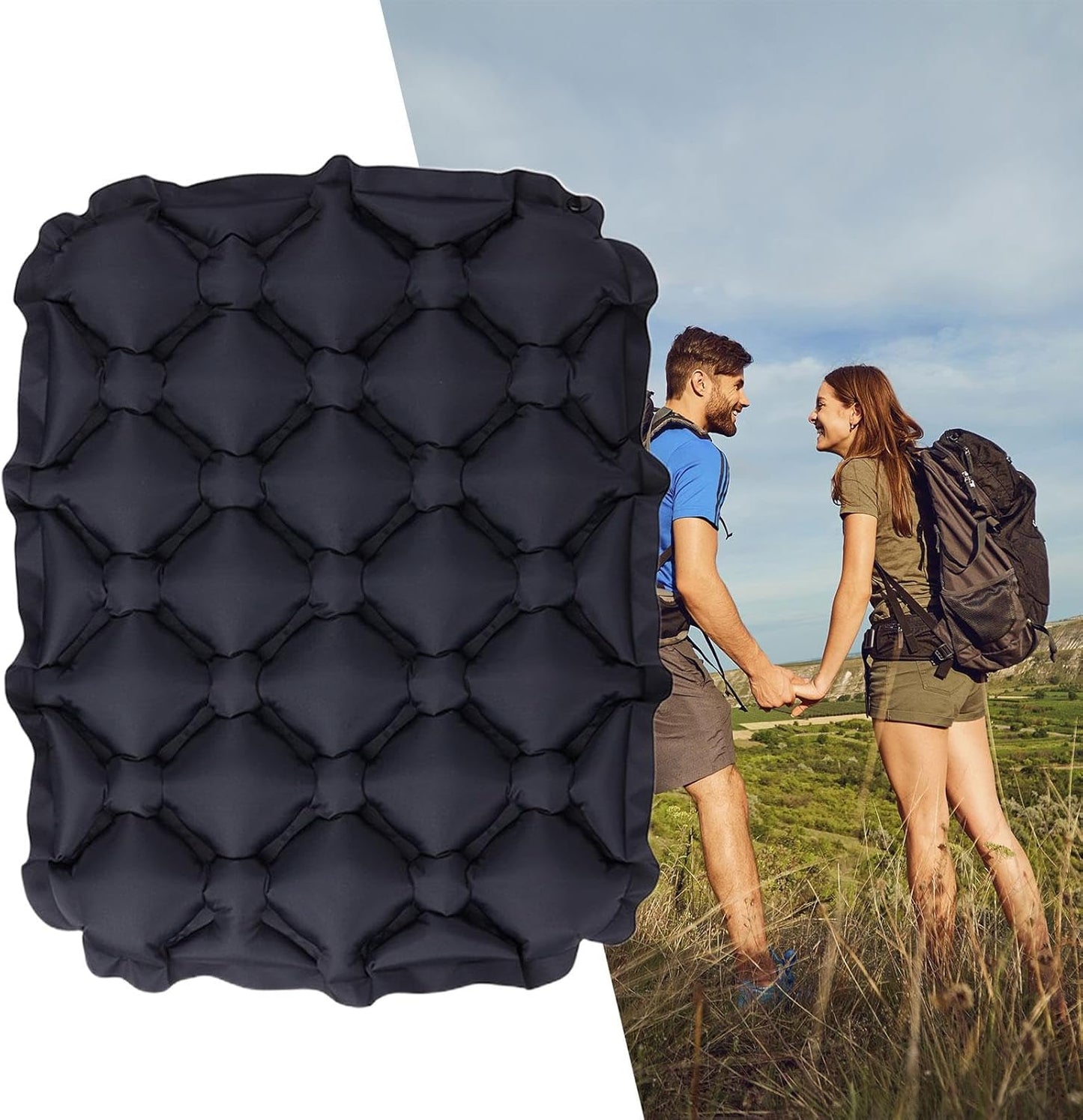 Inflatable Cushion Seat, Lightweight Travel Cushion, Airplane Seat Pad, Camping Gear Cushion, Lightweight Inflatable Comfortable Travel Seat Cushion for Truck Drivers and Camping