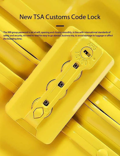 Practical Luggage Large Capacity Suitcases with Wheels Fashion Graffiti Luggage Adjustable Trolley Carry On Luggage Security Combination Lock Easy to Move