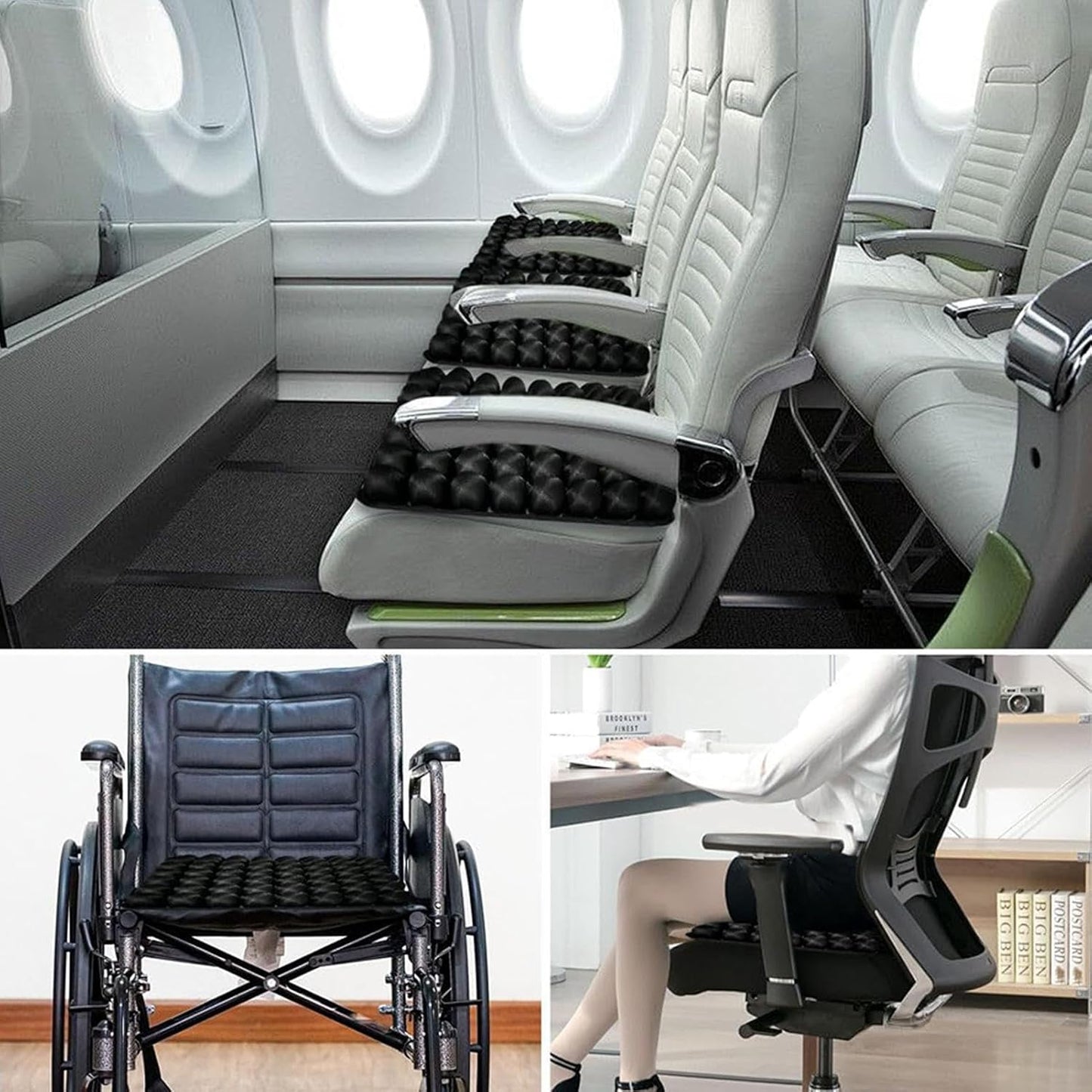 Airplane Cushion - Comfortable Sitting Pad | Foldable Comfort Seat Cushion for Driving, Camping, Travel, Airplane, Workplace, Couch