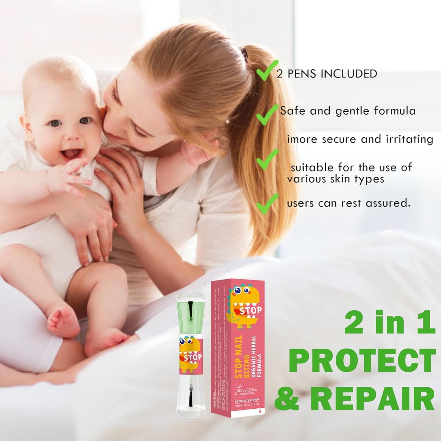 Nail Care, Nail Bite Stopper, Long Lasting Effective Solution Easy Application Long Lasting Effective Solution Easy Application, Thumb Sucking Solution for Kids