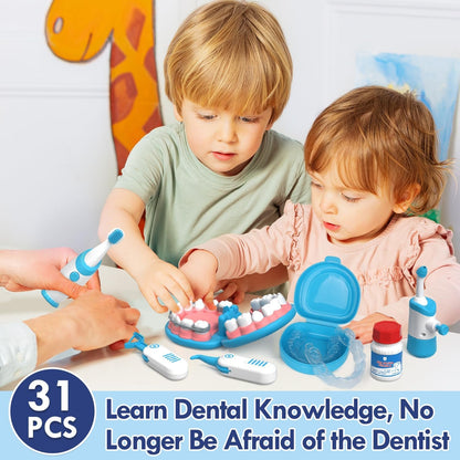 Lehoo Castle Doctor Kit Kids, Dentist Kit for Kids, Medical Kits Pretend Doctor Play Set for Toddlers, Preschool Toys for 3+ 4 5 6 Year Old Boys Girls