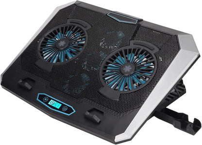 XUMIUZIY Laptop Cooling Pad,Laptop Fan Cooling Pad,5 Fans Fast Heat Dissipation Multi Angle Support RGB Lighting Low Noise Notebook Cooler Stand