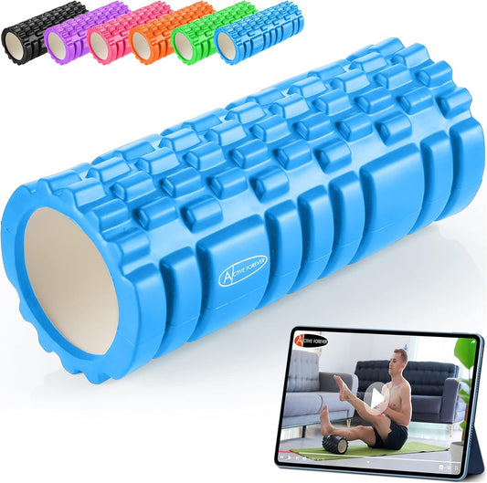ActiveForever Foam Roller EVA Foam Roller, Trigger Point Massage Roller, Foam Roller for Deep Tissue Massage, Six Colours for Selection