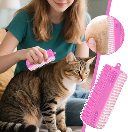 Dog Bath Brush, Silicone Grooming, Deep Cleaning Gentle Soft Tool, Small Medium Breeds Puppy Cat Brush for Indoor Use Home Pet Care Bathing Supplies, 5.12x1.77x1.77 Inches