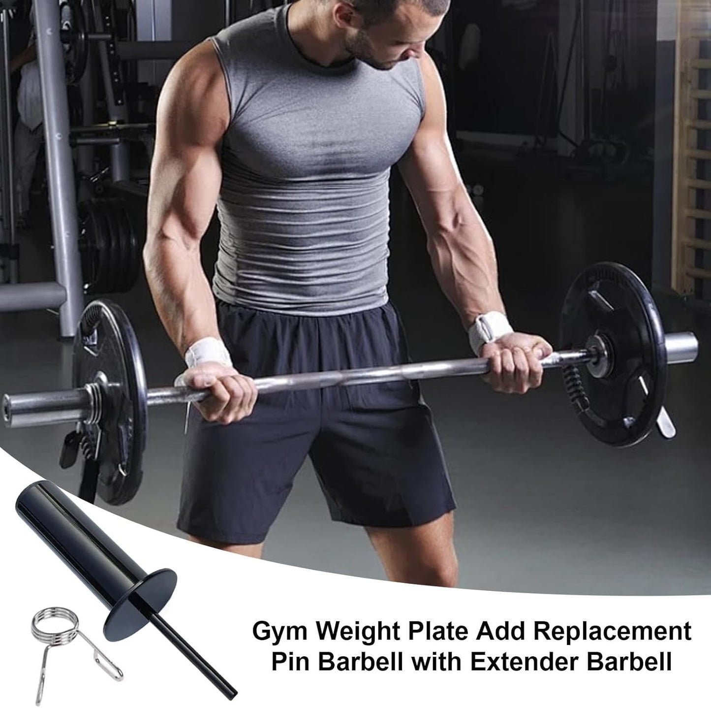 Weight Stack Extender Pin | Loading Pin Weight Stack Extender | Barbell Plate Add, Home Gym Accessories, Replacement Parts for Weightlifting & Strength Training