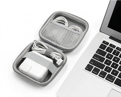 Charger Case for MacBook,Small Electronic Organizer Bag for New MacBook Air/Pro Power Adapter, Portable Pouch Travel Storage for Laptop Accessories, Magic Mouse, USB Drives, GoPro, Gadgets-Gray