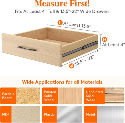 Lifewit 8 Pack Drawer Dividers 4" High,11-17" Adjustable Dresser Drawer Organizers for Clothes, Expandable Dresser Separators in Bedroom/Bathroom/Kitchen/Vanity/Office Organization and Storage, White