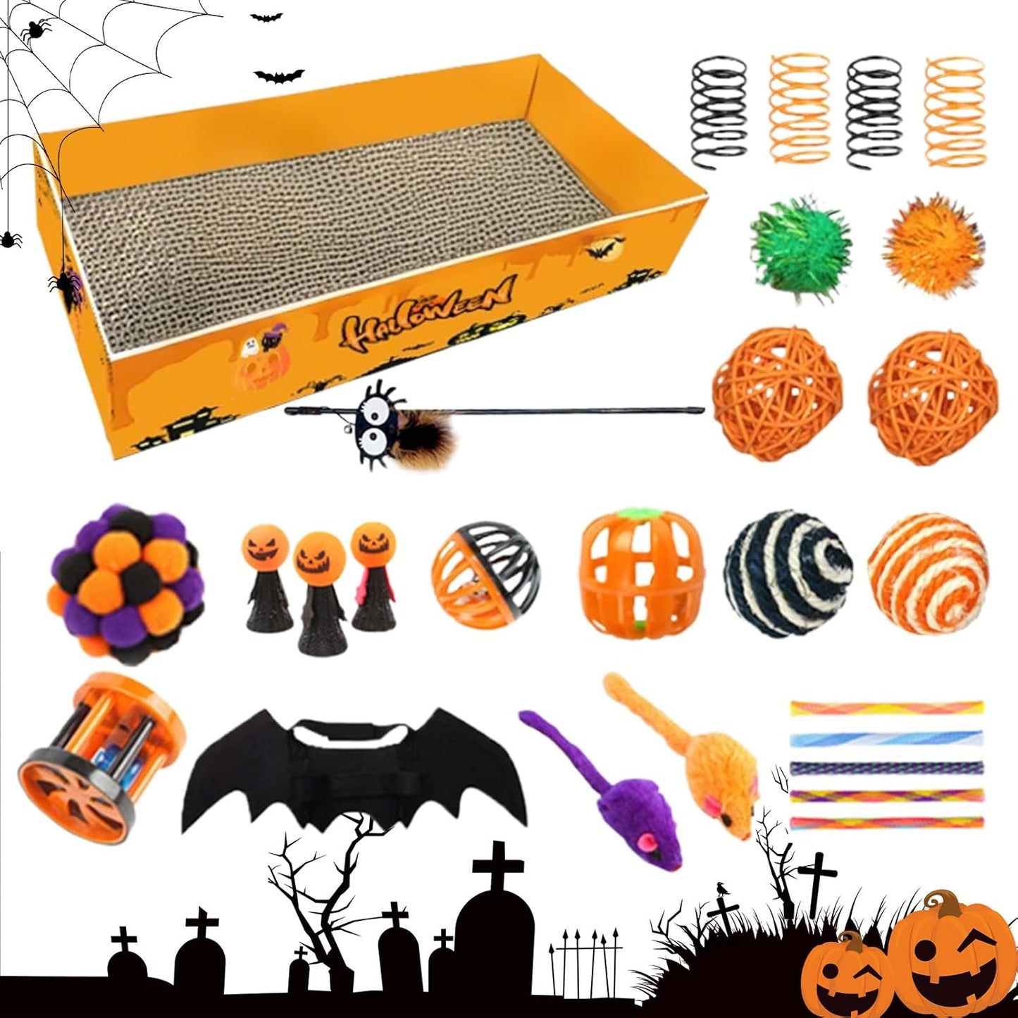 Set di 27 tiragraffi piatti per gatti, protezione per mobili in appartamento, soggiorno, camera da letto, giardino, patio