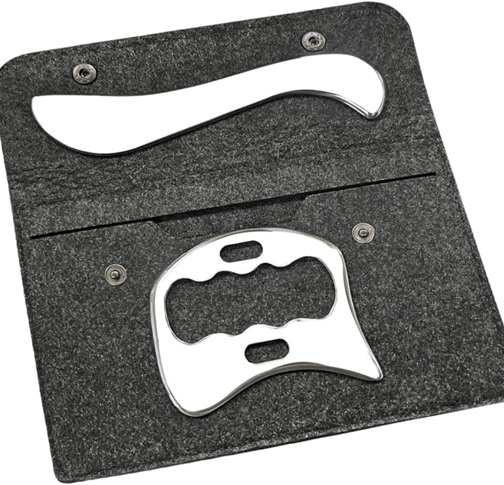 FeelFree Sport Stainless Steel Gua Sha Scraping Massage Tool-Muscle Scraper - Soft Tissue Mobilization,Physical Therapy for Back, Legs, Arms