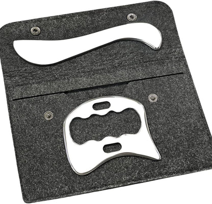 FeelFree Sport Stainless Steel Gua Sha Scraping Massage Tool-Muscle Scraper - Soft Tissue Mobilization,Physical Therapy for Back, Legs, Arms