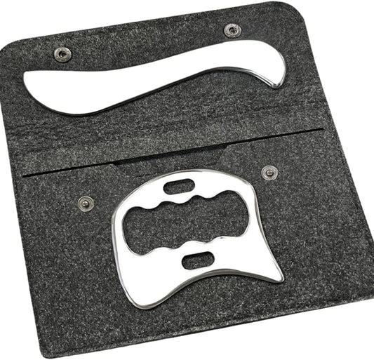 FeelFree Sport Stainless Steel Gua Sha Scraping Massage Tool-Muscle Scraper - Soft Tissue Mobilization,Physical Therapy for Back, Legs, Arms