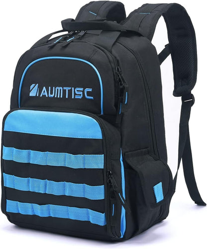 AUMTISC Tool Backpack Heavy Duty for Electrician Backpack Tools Bag with Multi Pocket Organizer for Jobsite Construction HVAC Techs Work Backpack