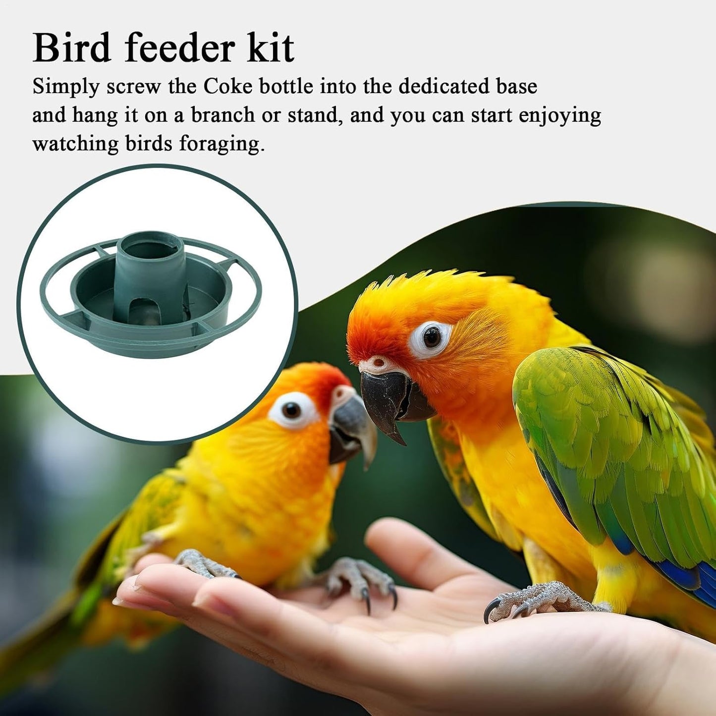 Outdoor Bird Feeder | Parrot Watering Bowl | Parrot Watering Container for Lawn Patio Backyard, Hangable Parakeet Feeding Bowl