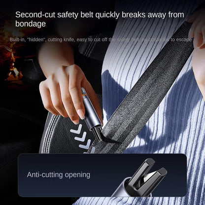 Window Breaker Seatbelt Cutter Hammerdex Car Automotive Emergency Escape Survival Stuff Tool Tools Gadgets Safety Kit, Grey