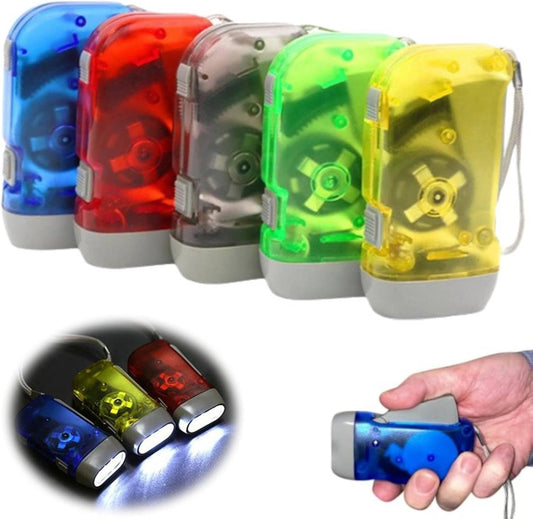 5 Pack Hand Crank Emergency Flashlight - 3 LED Bright Lights - Ideal for Camping, Outdoor Sports, Car, Power Outages, Emergency Kits