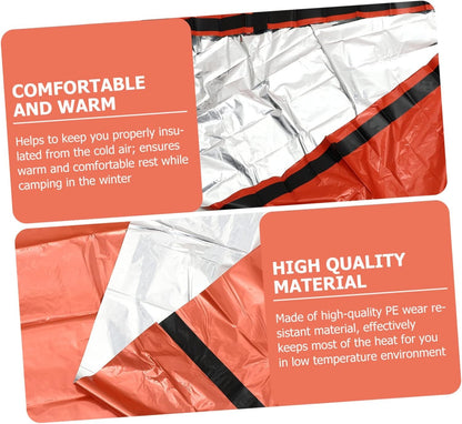 ibasenice Emergency Survival Thermal Blanket Tent for Outdoor Camping Lightweight and Compact Essential for Emergency Kits for Trail Running and Hiking
