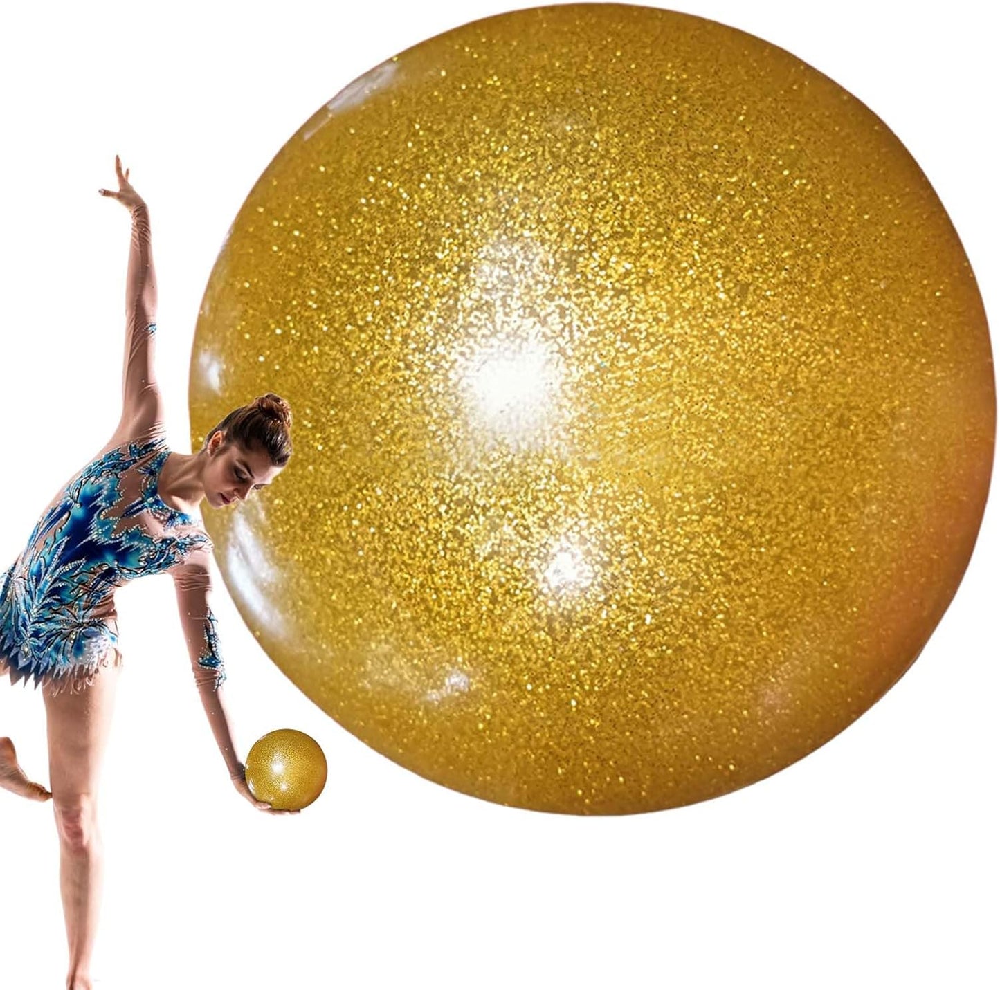 Yoga Ball, Workout Stability Ball, High Elastic Core Trainer, Versatile Balance Training Gear for Gym, Fitness, Dance, Practice Performance Competition, 7.09x7.09x7.09 Inches