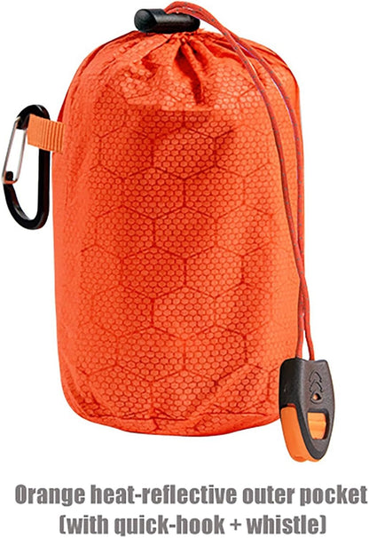 Emergency Tent,PE Aluminum Film Emergency Survival Shelter Tent, 61.8 X 96.4inch Waterproof 2-Person Thermal ShelterWeather-Resistant for Hiking Camping and Emergency Preparedness