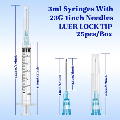 Xuanda 25Pack 3ml with 23g Individual Package Suitable for Industrial, Scientific, Measuring, Watering, Pet Feeding, Glue Applicator