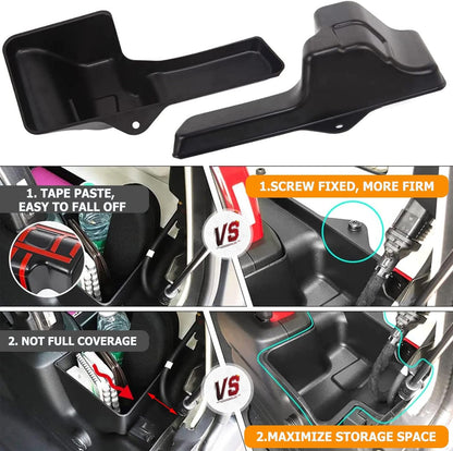 Wocch Rear Cargo Side Box Trunk Storage Tray Organizer Wheel Well Storage Bin Cargo Expansion Box for 2018-2023 Jeep Wrangler JL JLU Interior Accessories, Easy Screw-installation, Left & Right 2Pcs