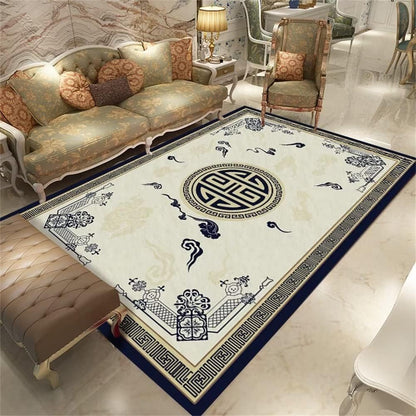 SUNYRDSM Tappeto Palestrina Bambini 130x190cm Tappeto Design Moderno Accessori da ufficio per tappeti stampati Xiangyun blu resistenti e antiscivolo Tappeto Scrivania