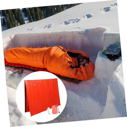 FOYTOKI 1 Set Survival Tent with Thermal Insulation Blanket Emergency Shelter for Camping Hiking Compact Easy Setup Portable Protection Gear Essential Emergency Supplies