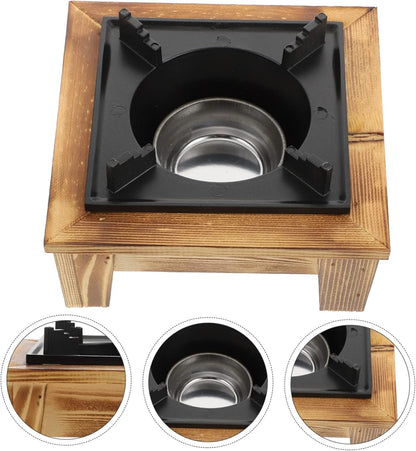 Milisten 1 Set Alcohol Stove Camp Stove Jet Beverage Grill Hot Electric Tea Kettle Fire Pot Black