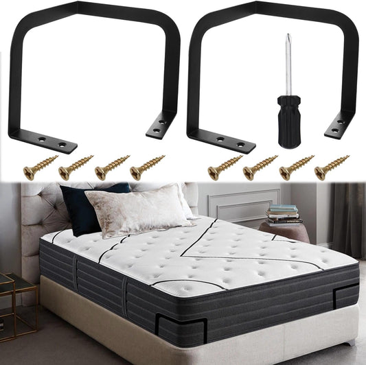 RUENXG 2-Pack Non-Slip Mattress Gripper & Bed Frame Stabilizers - Thickened Anti-Slide Pads for Mattress/Platform Bed/Furniture Heavy Duty Gaskets Prevent Sliding