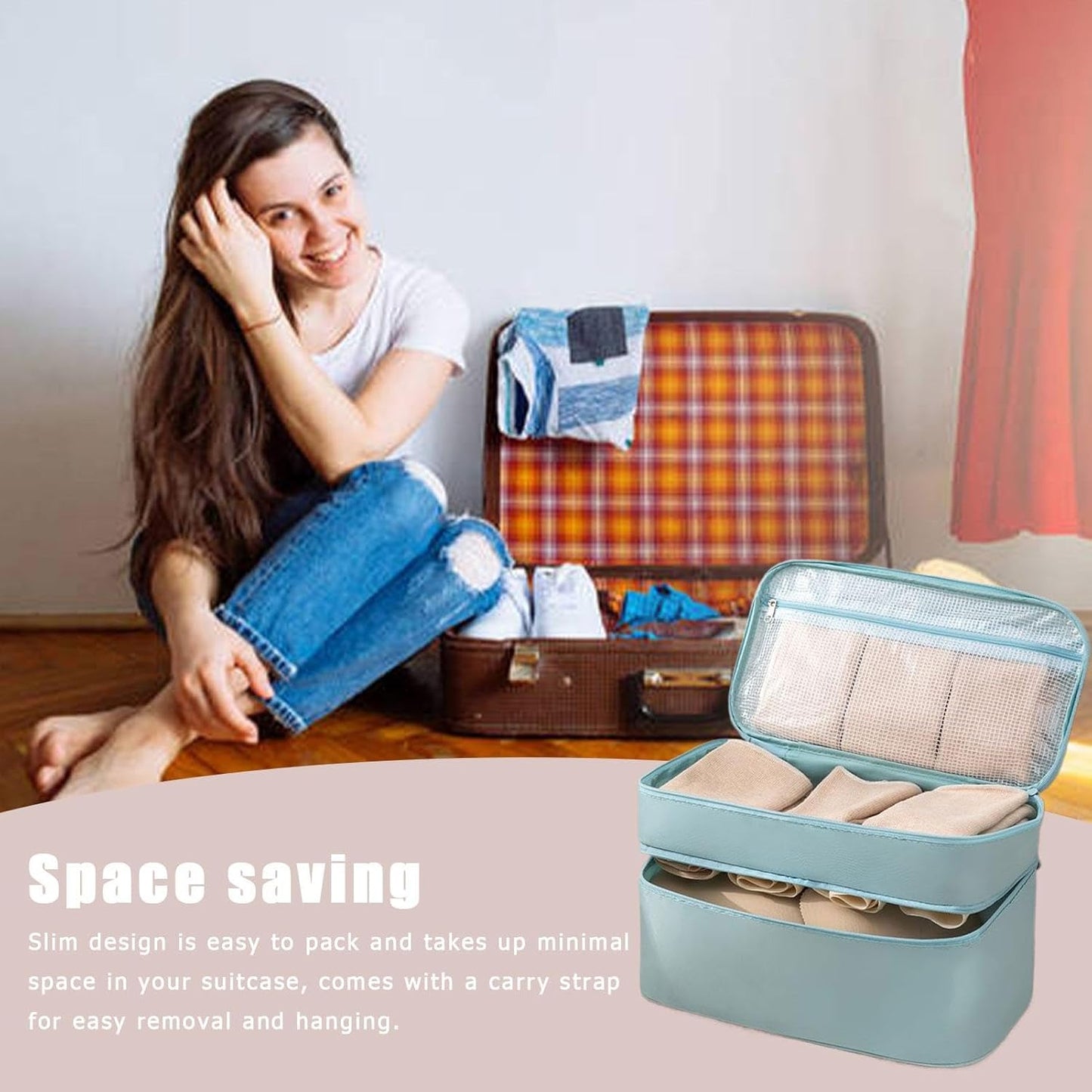 Undergarment Bag for Travel | Underwear Storage Bag | Multifunctional Lingerie Bag for Packing and Travel Organization | Travel Accessories