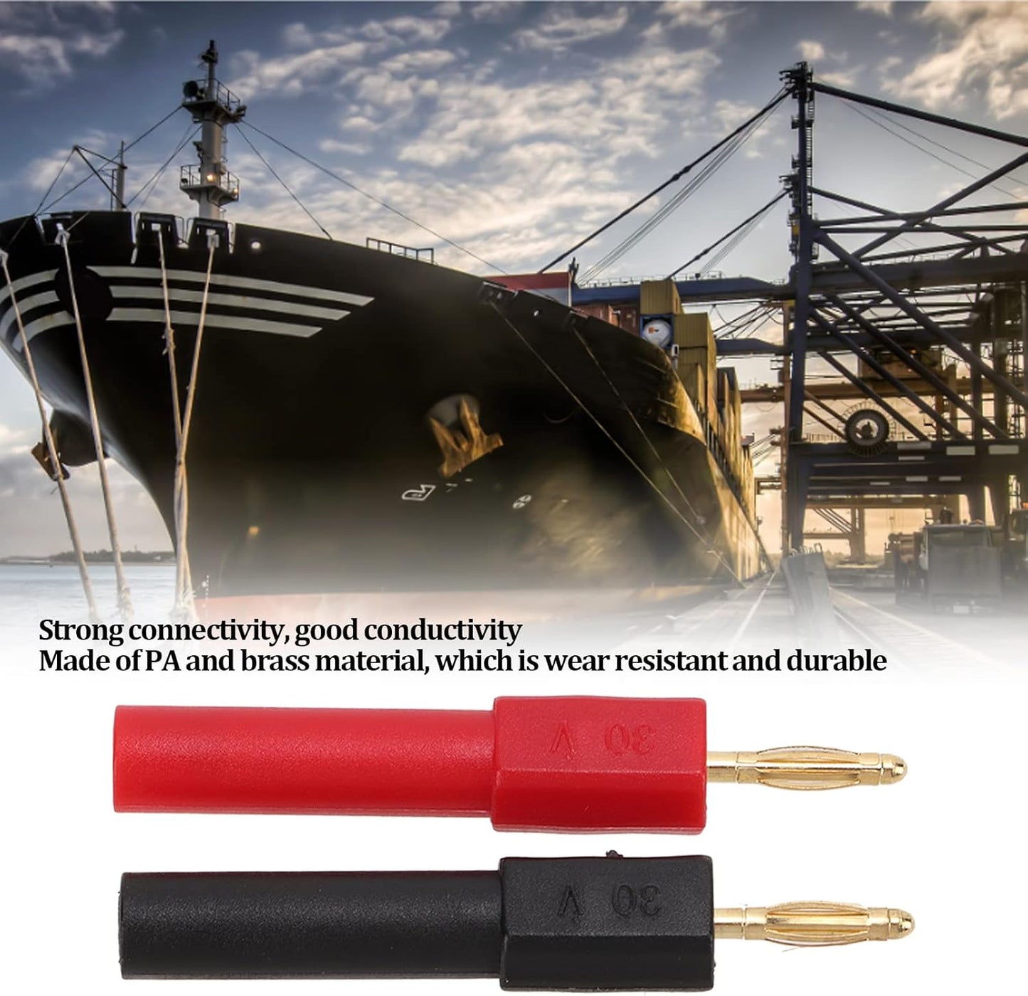 5 Set Banana Plug Adapter Banana Plugs for Speaker 2 mm Male to 4 mm Female Red Black Banana Connector Adapter for Electronic Instruments